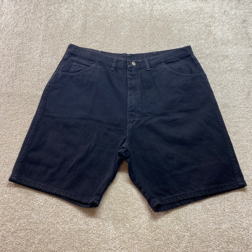 Wrangler Hero‎ Originals Shorts Mens 42 Black Denim Cotton USA Made